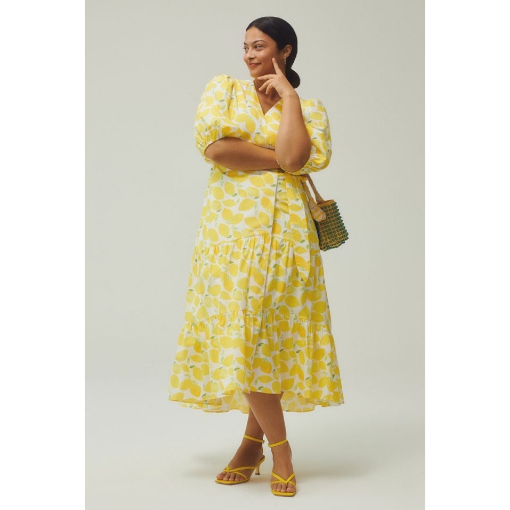 NWT 🍋🍋🍋Yellow Wrap Dress